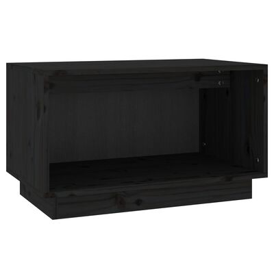 vidaXL Tv-meubel 60x35x35 cm massief grenenhout zwart