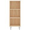 vidaXL Dressoir 34,5x32,5x90 cm bewerkt hout sonoma eikenkleurig