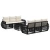vidaXL Tuinbankenset 7 st Zwart poly rattan