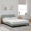 vidaXL Bedframe "Dover" 120x200 cm fluweel lichtgrijs