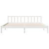 vidaXL Bedframe extra lang zonder matras grenenhout wit 180x220 cm
