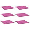 vidaXL Tuinstoelkussens 6 st 40x40x4 cm stof roze