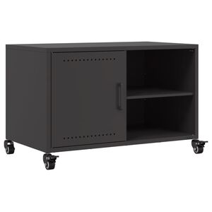 vidaXL Tv-meubel 68x39x43,5 cm staal zwart