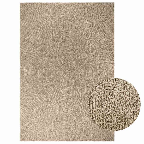 vidaXL Vloerkleed ZIZUR beige binnen en buiten 200x290 cm jute look