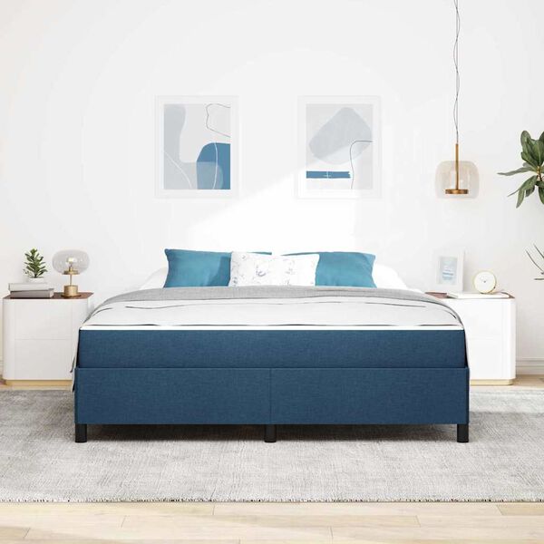 vidaXL Boxspringbed Blauw 180 x 200 cm Stof