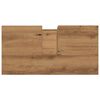 vidaXL Wastafelkast 65x33x60 cm bewerkt hout artisanaal eikenkleurig