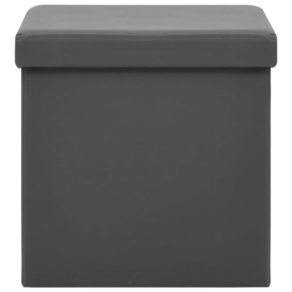 vidaXL Opbergkruk inklapbaar PVC grijs