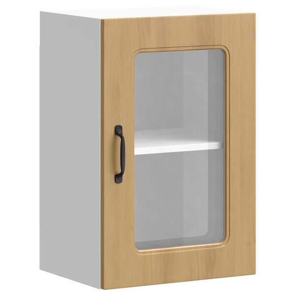 vidaXL Keukenbovenkast met glazen deur Kalmar bewerkt hout artisanaal eiken