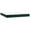 vidaXL Boxspring met matras fluweel donkergroen 180x200 cm