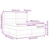 vidaXL Boxspringbed met matras met LED Lichtgrijs 180 x 200 cm Fluweel