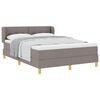 vidaXL Boxspringbed met matras met hoofdeinde Taupe 140 x 190 cm Stof