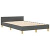 vidaXL Bedframe met hoofdeinde Donkergrijs 120 x 190 cm Stof