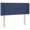 vidaXL Hoofdbord met randen 93x16x78/88 cm stof blauw