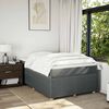 vidaXL Boxspring met matras stof donkergrijs 120x200 cm
