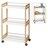 Excellent Houseware Keukentrolley met 3 schappen bamboe