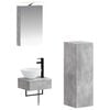 vidaXL Badkamerkastenset 4 pcs Betongrijs 40 x 10,5 x 60,5 cm