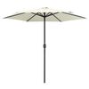 vidaXL Parasol met aluminium paal 270x246 cm zandwit