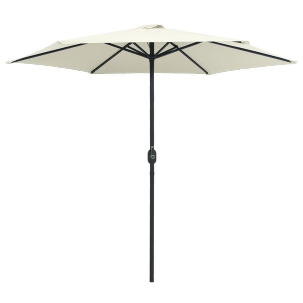 vidaXL Parasol met aluminium paal 270x246 cm zandwit