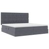 vidaXL Opbergbed met LED met matras Donkergrijs 200 x 200 cm Fluweel