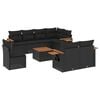 vidaXL Patio Sofa Set 9-zits Black