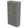 vidaXL Schanskorfmuur met deksels 50x20x100 cm gegalvaniseerd staal