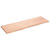vidaXL Wastafelblad 160x50x(2-4) cm behandeld massief hout lichtbruin