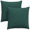 vidaXL Sofa Kussens 2 st Stof Donkergroen 80 x 80 cm