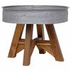 vidaXL Salontafel 60x45 cm gemengd gerecycled hout zilver