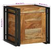 vidaXL Opbergbox Bruin en zwart 40 x 40 x 40 cm Massief Acaciahout