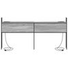 vidaXL Opberghoofdbord met Oplaadstation met plank Grijs sonoma 200 cm