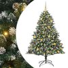 vidaXL Kunstkerstboom met 300 LED Groen 180 cm PVC en Plastic en Staal