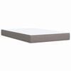 vidaXL Boxspring met matras stof taupe 120x190 cm