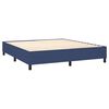 vidaXL Boxspring met matras en LED stof blauw 160x200 cm