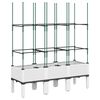 vidaXL Plantenbak met latwerk 120x40x142,5 cm polypropeen wit