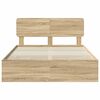 vidaXL Bedframe met lade Sonoma Eiken 160 x 200 cm Geconstrueerd hout