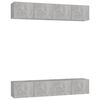 vidaXL Tv-meubelen 4 st 80x30x30 cm bewerkt hout betongrijs