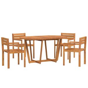 vidaXL 5-delige tuinset van massief acaciahout