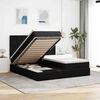 vidaXL Ottoman bed met matrassen en LED's 180x200cm fluweel zwart