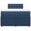 vidaXL Boxspring met matras stof blauw 120x190 cm