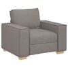 vidaXL Bank 3 pcs Taupe 220 x 80 x 84 cm Linnen-mix stof