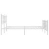 vidaXL Bedframe met hoofd- en voeteneinde metaal wit 150x200 cm