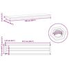 vidaXL Wandschappen 2 st 100x23,5 cm roestvrijstaal zwart