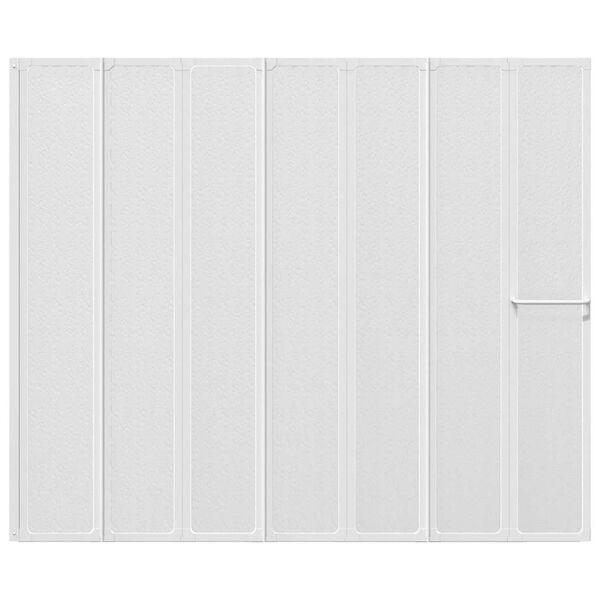 Douche en badscherm 140 x 168 cm 7 panelen met handdoekrek