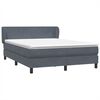 vidaXL Boxspring met matras fluweel donkergrijs 160x210 cm