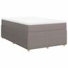 vidaXL Boxspring met matras stof taupe 120x200 cm