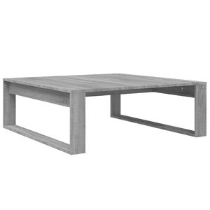 vidaXL Salontafel 100x100x35 cm bewerkt hout grijs sonoma eikenkleurig