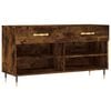 vidaXL Schoenenbank 102x35x55 cm bewerkt hout gerookt eikenkleurig