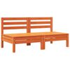vidaXL Tuinbank zonder armleuning met kussens 2 st grenenhout wasbruin