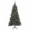 vidaXL Kunstkerstboom met 300 LED Groen 210 cm PVC en Plastic en Staal