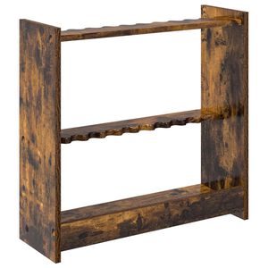 vidaXL Biljartkeu standaard Bewerkt hout 60 x 20 x 57 cm Gerookt eiken